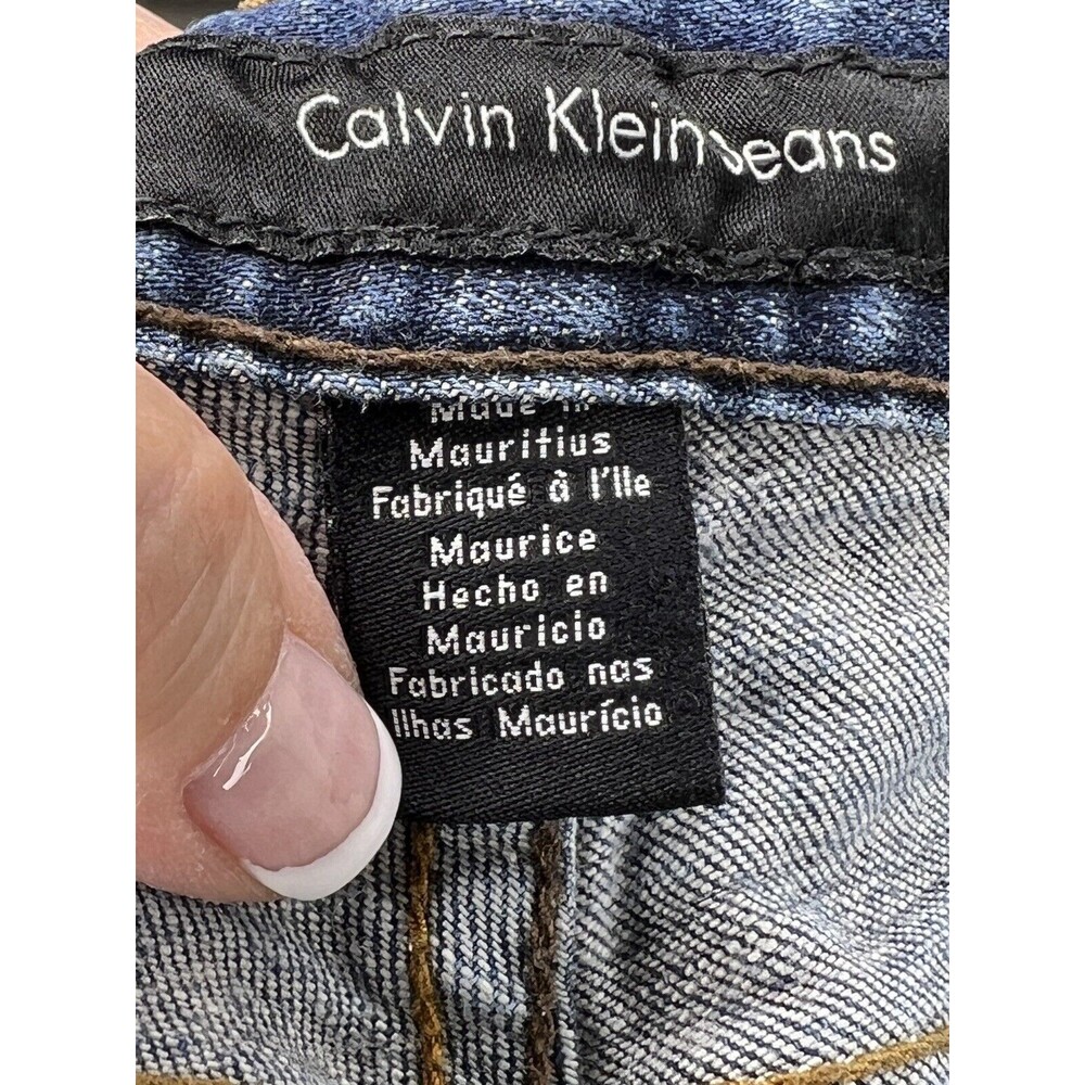 Calvin Klein Jeans Womens 4 Blue Mid-Wash Denim Mid-Rise Straight Stretch - Picture 11 of 12